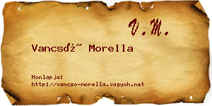 Vancsó Morella névjegykártya